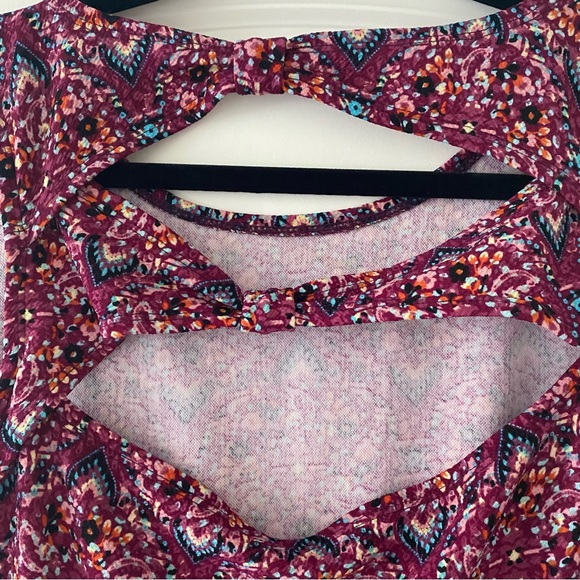 Xhilaration Paisley Pattern Scuba Fit and Flare Dress - Picture 3 of 5